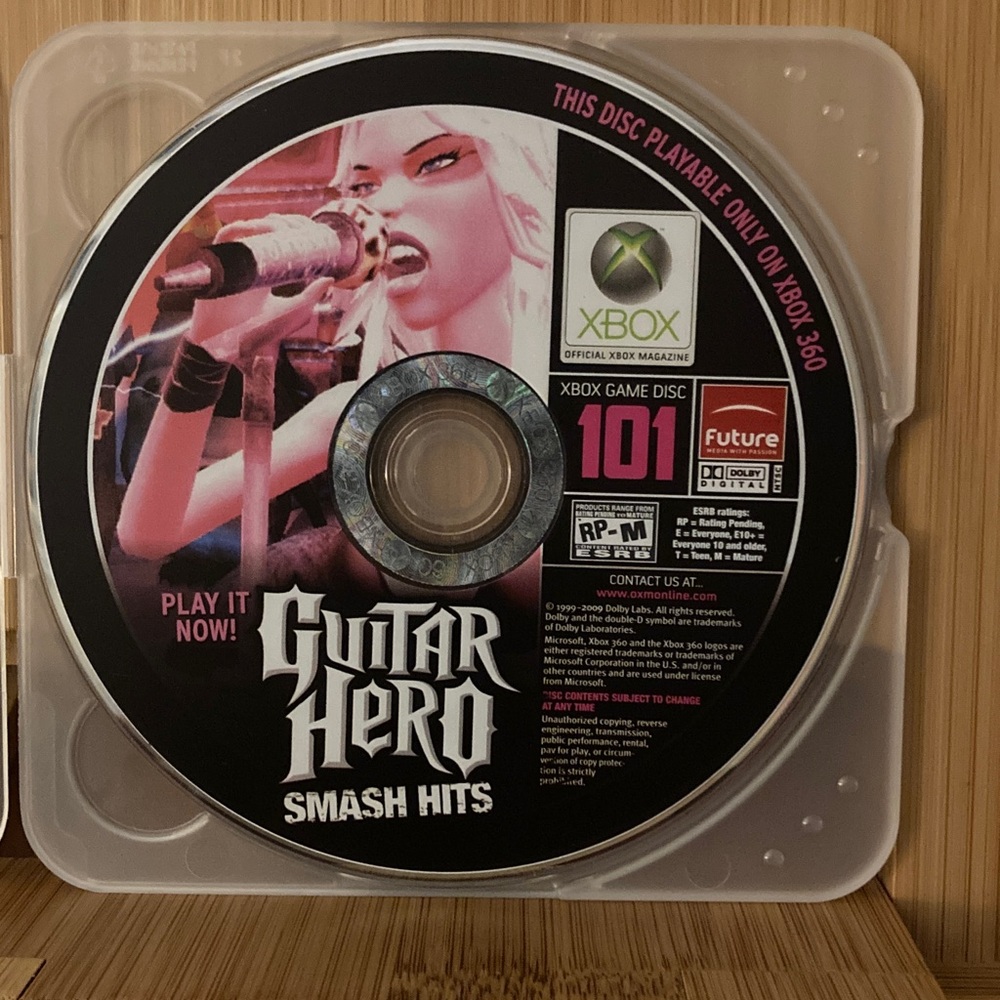Guitar Hero Smash Hits Xbox 360 demo disc